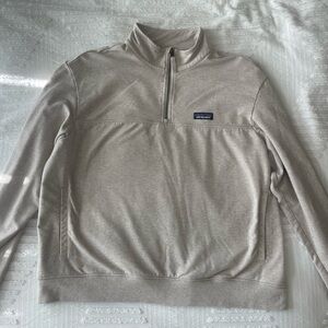 Patagonia Women's beige Ahnya Pullover Zip-Up Sweater